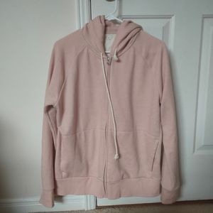 muji pink jacket